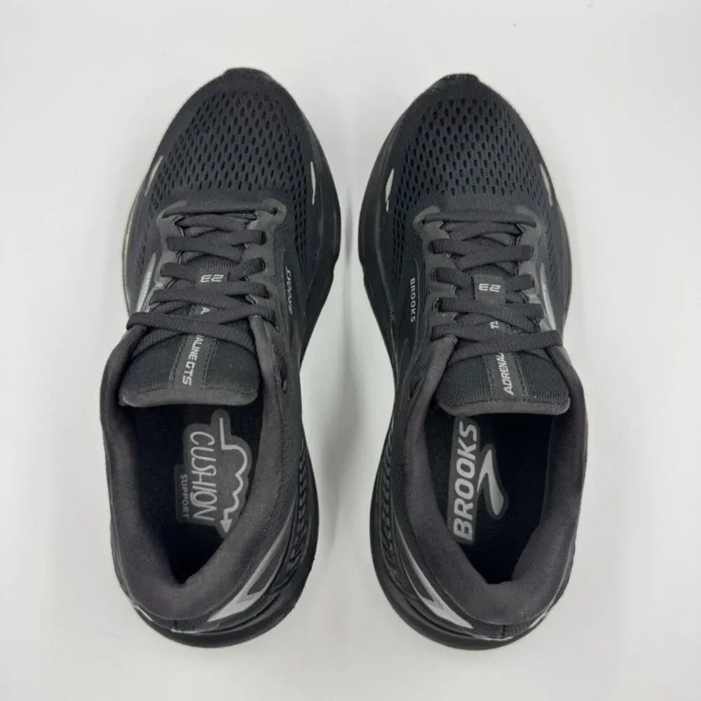 Brooks Womens 6.5 Black Adrenaline GTS 23 Running Shoes Support Cushion